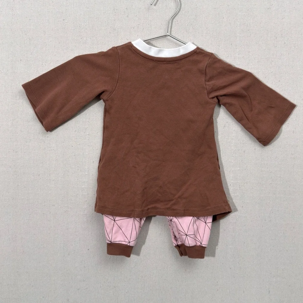 Demon Slayer Nezuko Romper Baby Girls Pink Brown Anime Cosplay